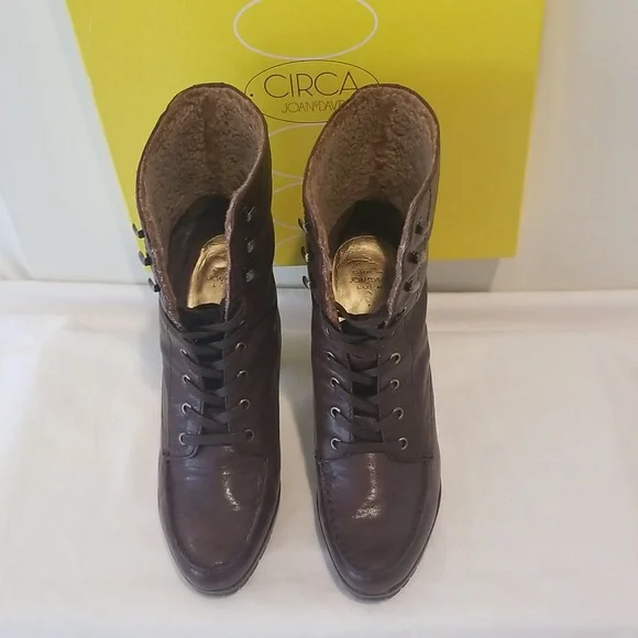 CIRCA Joan & David Dk. Brown Leather Bootie - Picture 8 of 9